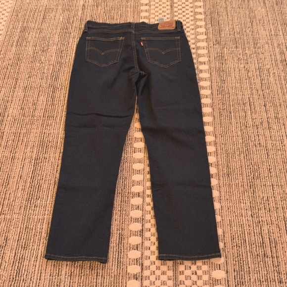 Women's Levi's Dark Blue High Rise Straight Jeans - Picture 6 of 6